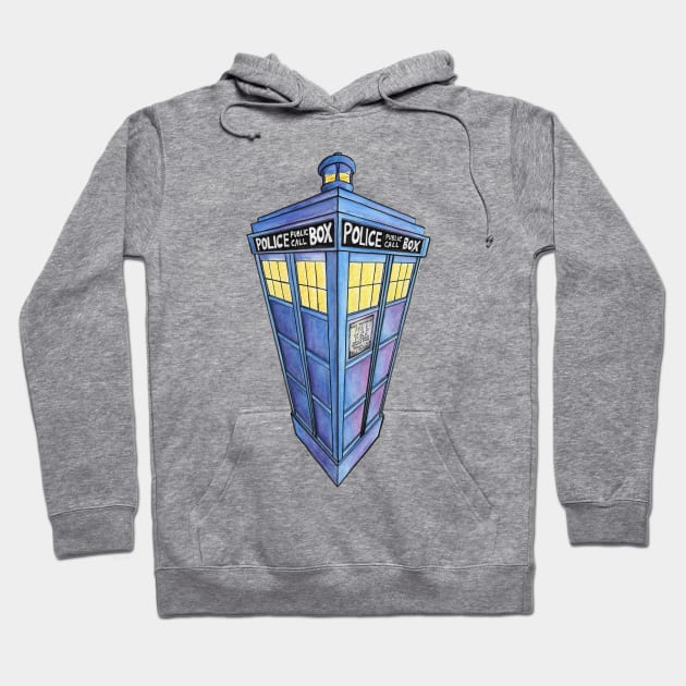 Blue Box Hoodie by AlstonArt